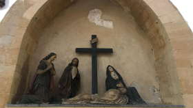 Pietà in terracotta -  Pity in terracotta,  sec. XVI - basilica cattedrale agrigento